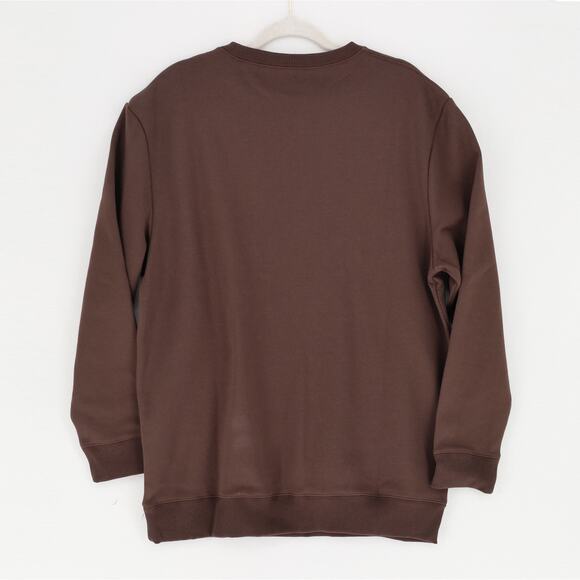 Natori Men's Espresso Brushed Fleece Bagani Classic-Fit Sweatshirt Size XXL - Picture 6 of 6